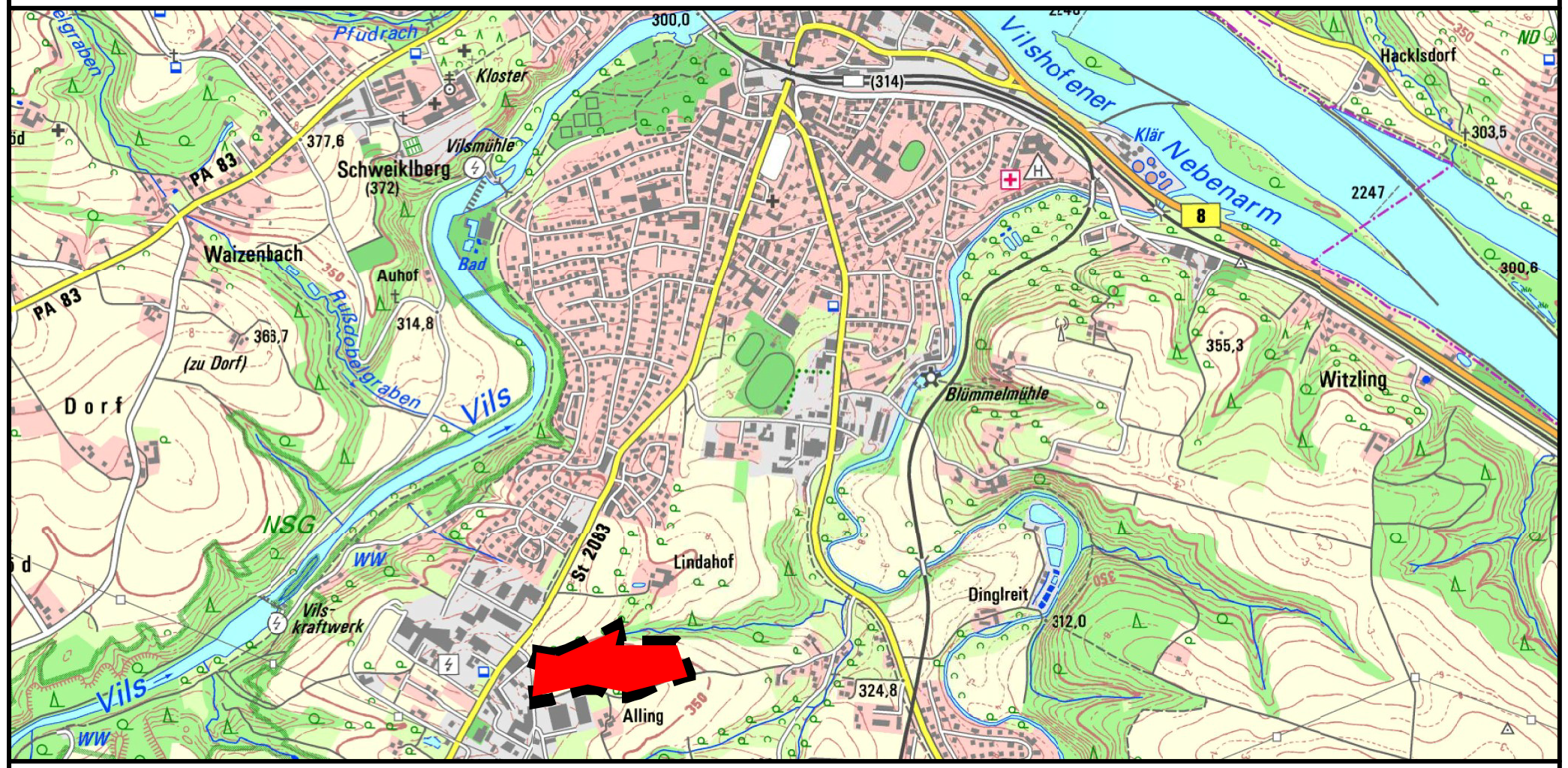 Neu-Erschliessung Gewerbegebiet Linda III in der Donaustadt Vilshofen, Landkreis Passau